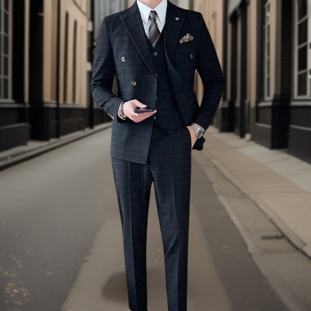 Suit Set Men Classic 3 Piece Fit Timeless Style - Hudson Harper - 3 Piece suits