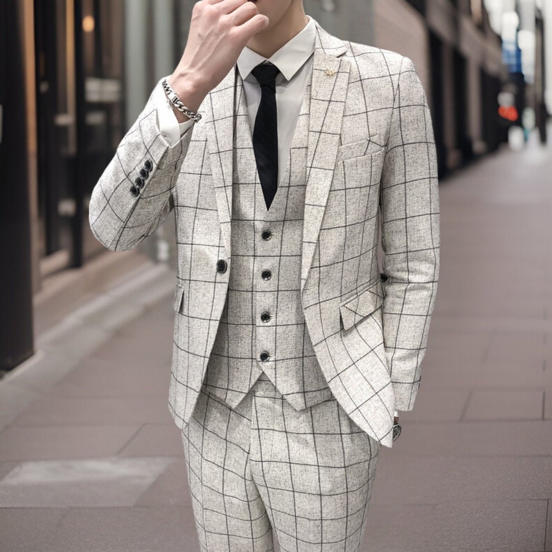 Suit Set Men Classic Slim Fit Formal Style - Hudson Harper - 3 Piece suits