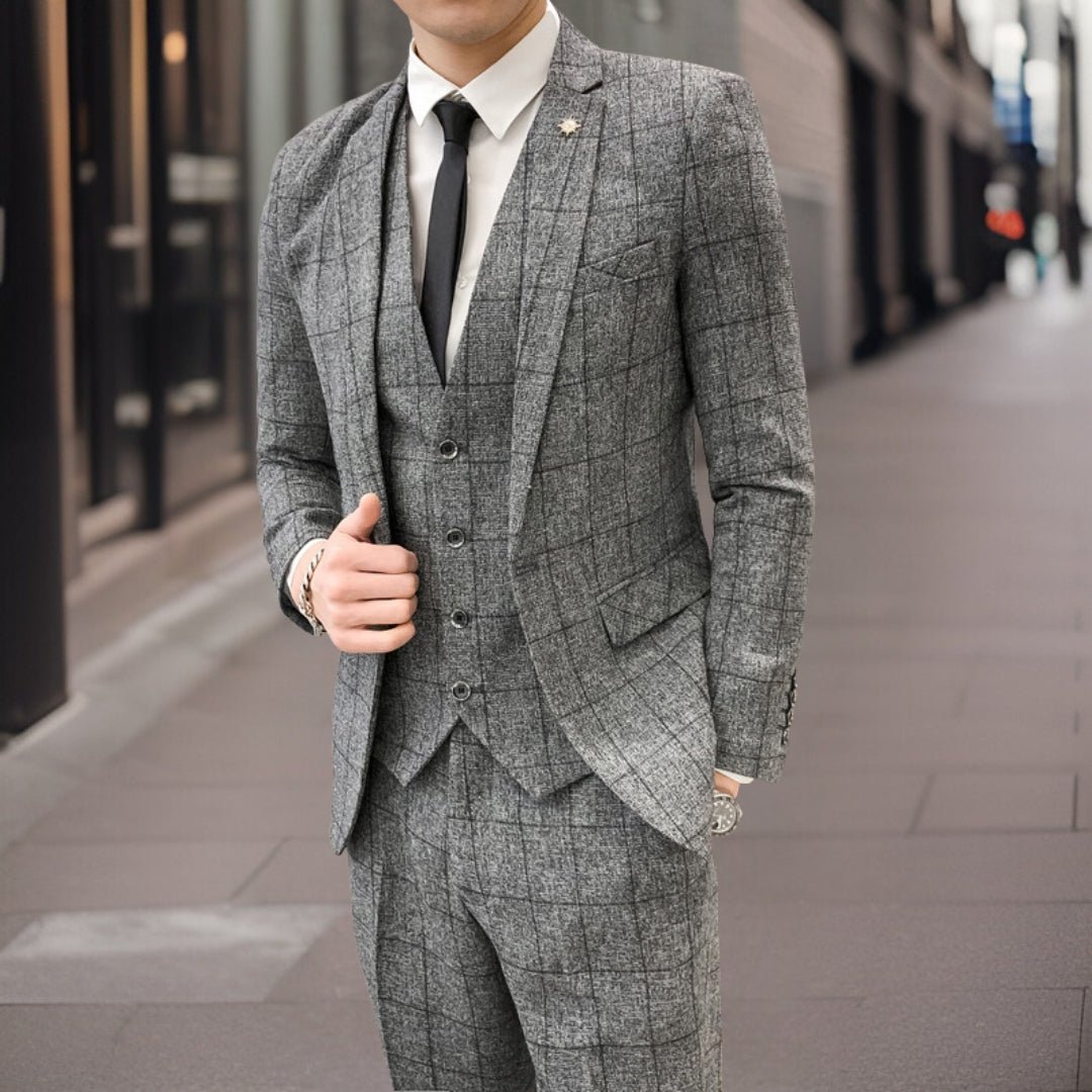 Suit Set Men Classic Slim Fit Formal Style - Hudson Harper - 3 Piece suits
