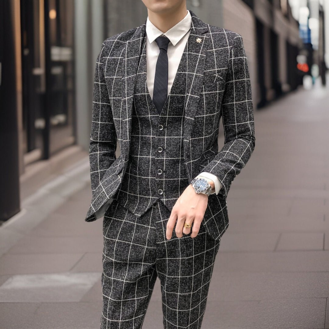 Suit Set Men Classic Slim Fit Formal Style - Hudson Harper - 3 Piece suits