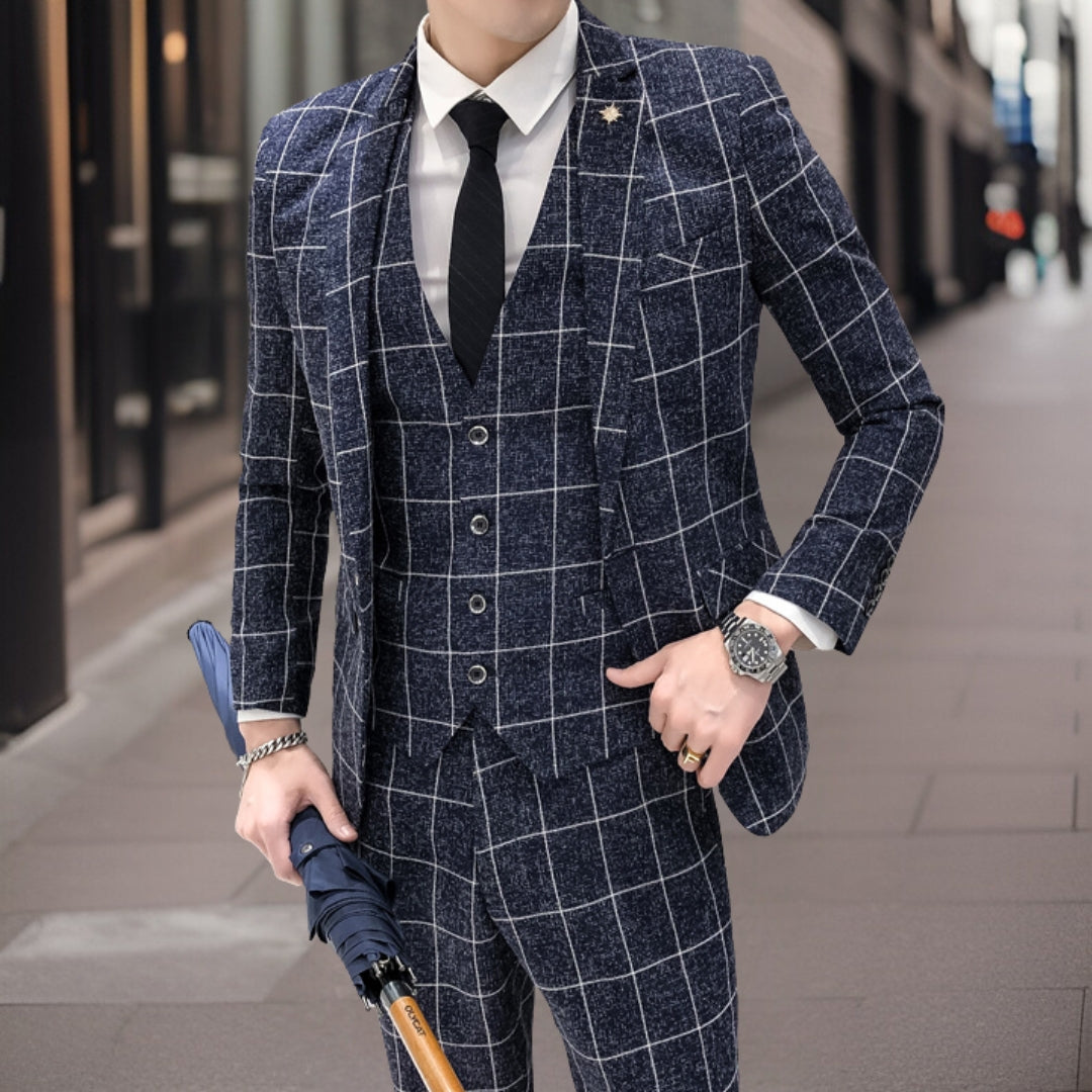 Suit Set Men Classic Slim Fit Formal Style
