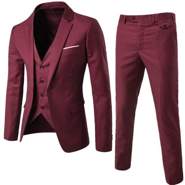 Suit Set Men Formal Slim Fit Modern Appeal - Hudson Harper - 3 Piece suits