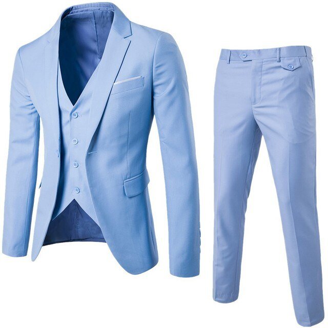 Suit Set Men Formal Slim Fit Modern Appeal - Hudson Harper - 3 Piece suits
