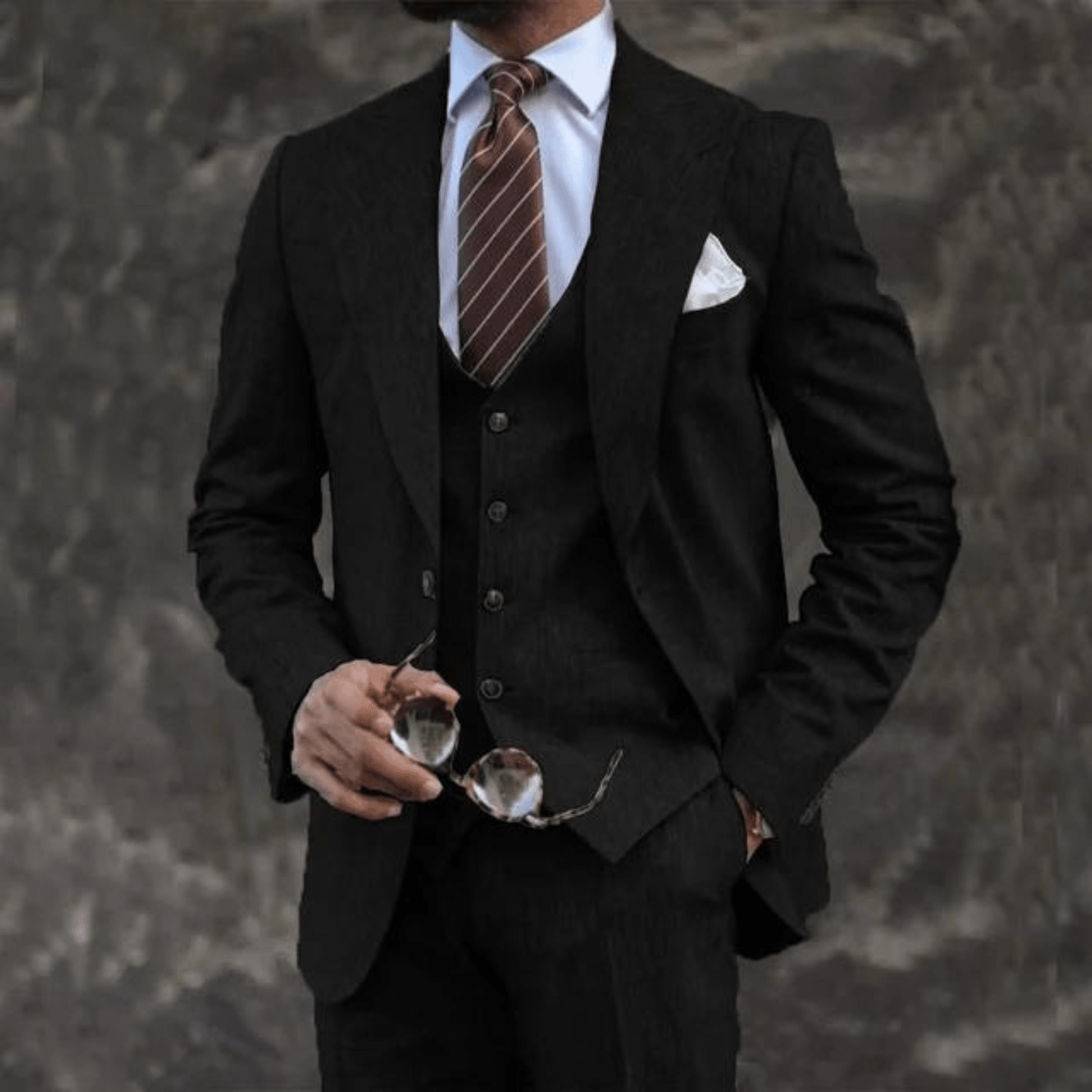 Suit Set Men Lightweight Tailored Fit Formal Style - Hudson Harper - 3 Piece suits