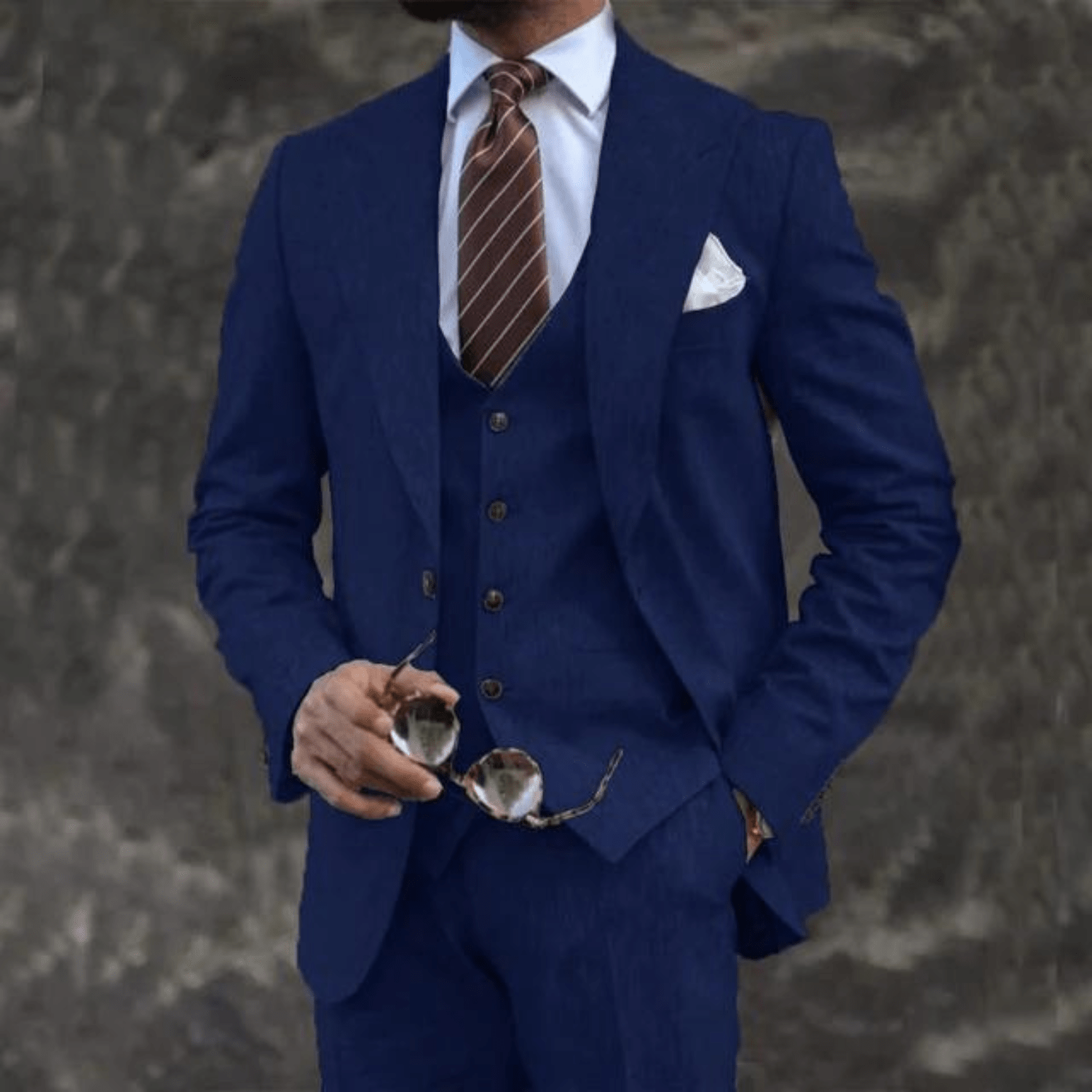 Suit Set Men Lightweight Tailored Fit Formal Style - Hudson Harper - 3 Piece suits