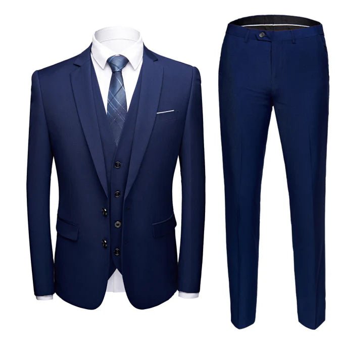 Suit Set Men Slim Fit Formal Wear Classic Look - Hudson Harper - 3 Piece suits