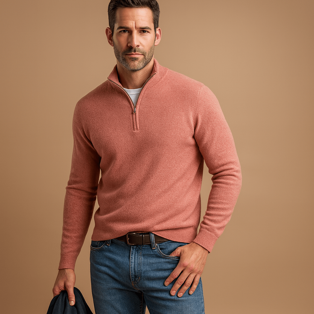 Sweater Men Comfortable Fit Front Zipper Closure for Daily Use - Hudson Harper - Men Sweaters