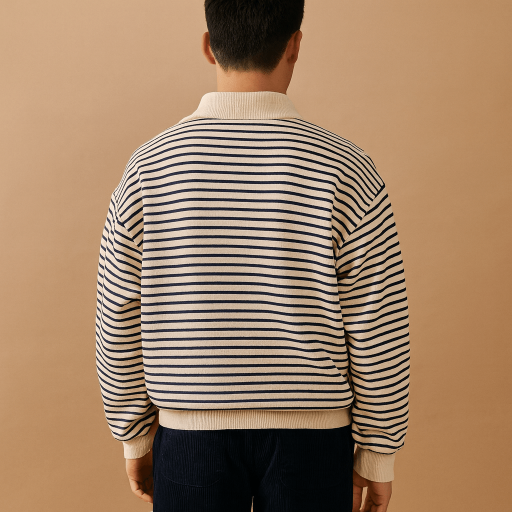 Sweater Men Half Zip Closure Design - Hudson Harper - Men Sweaters