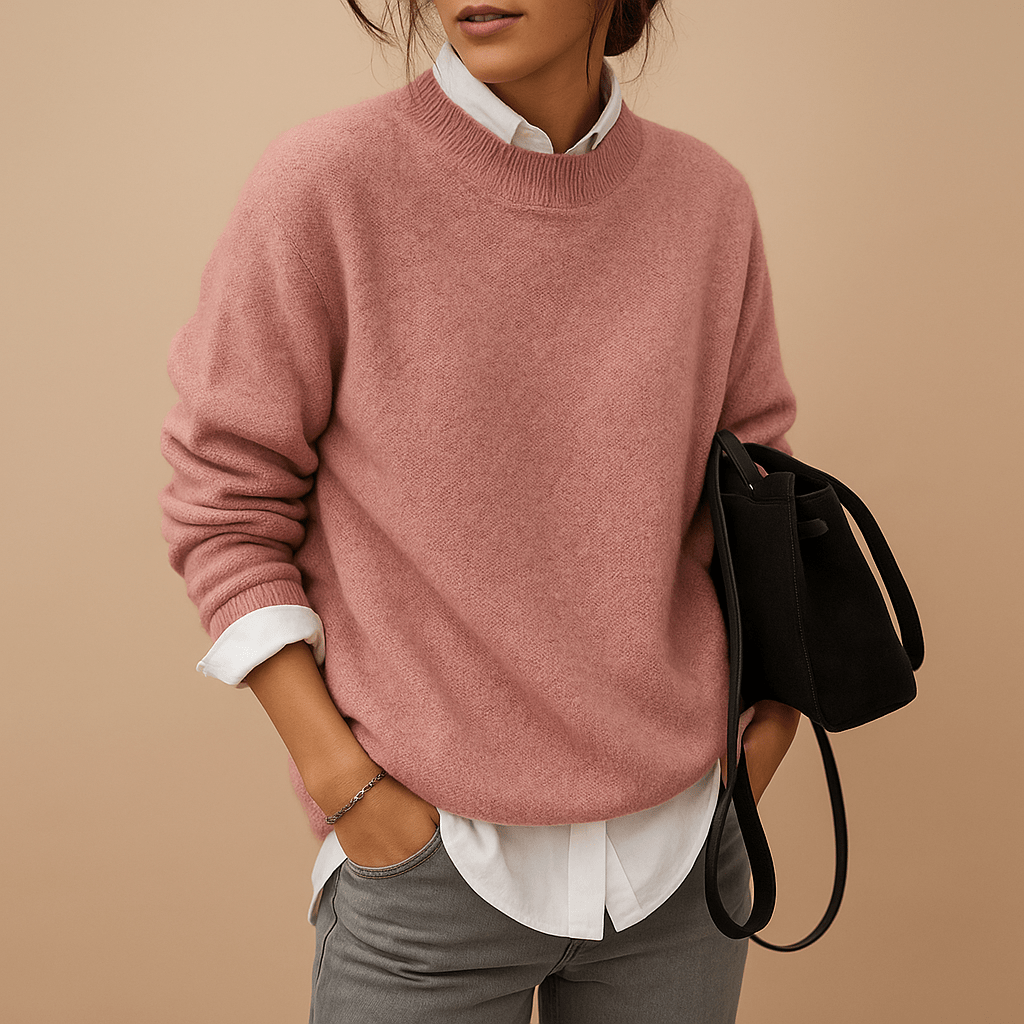 Sweater Women Elegant Comfortable Fit Minimalist Knit Finish Design - Hudson Harper - Women Sweaters
