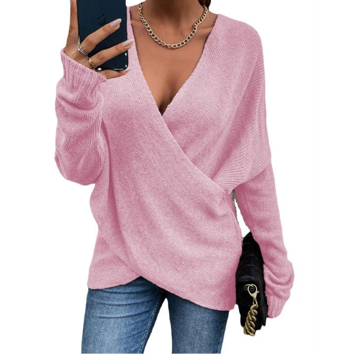 Sweater Women Modern Crossed Fit Everyday Style - Hudson Harper - Women Sweaters