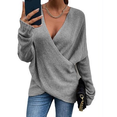 Sweater Women Modern Crossed Fit Everyday Style - Hudson Harper - Women Sweaters