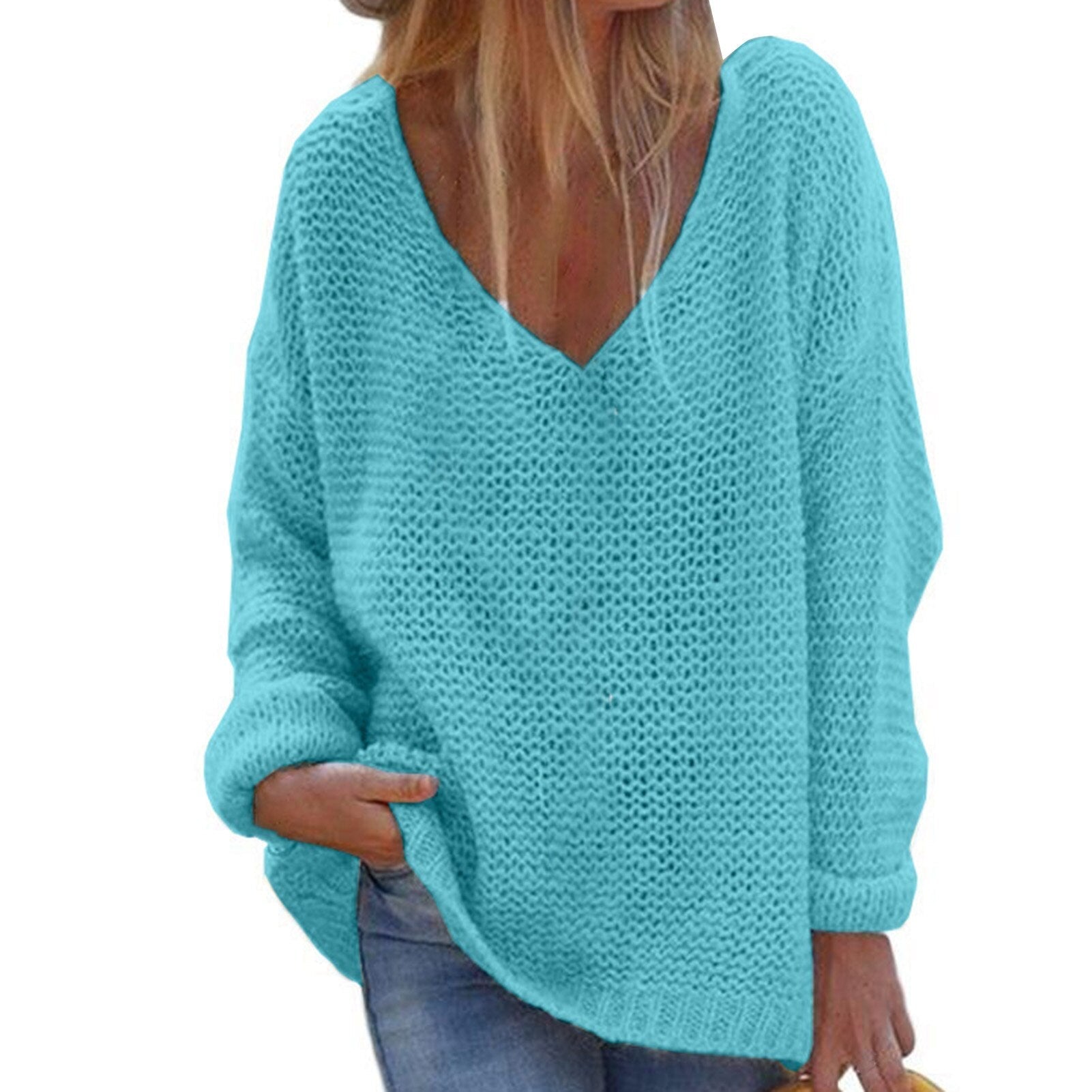 Sweater Women Warm Loose Relaxed Fit Elegant Everyday Style - Hudson Harper - Women Sweaters