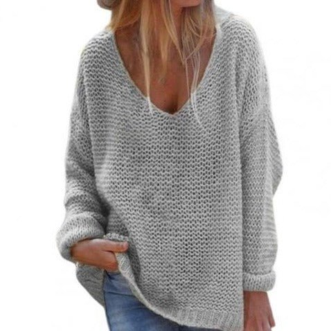 Sweater Women Warm Loose Relaxed Fit Elegant Everyday Style - Hudson Harper - Women Sweaters