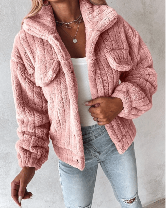 Teddy Coat Women Warm Cozy Outerwear for Everyday Style - Hudson Harper - Women Coat