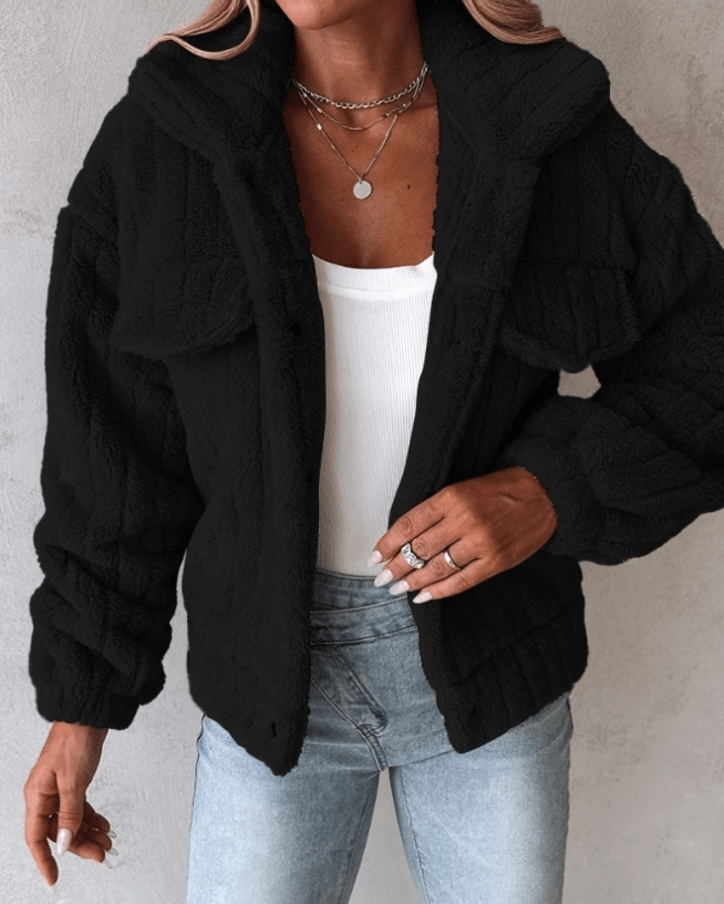 Teddy Coat Women Warm Cozy Outerwear for Everyday Style - Hudson Harper - Women Coat