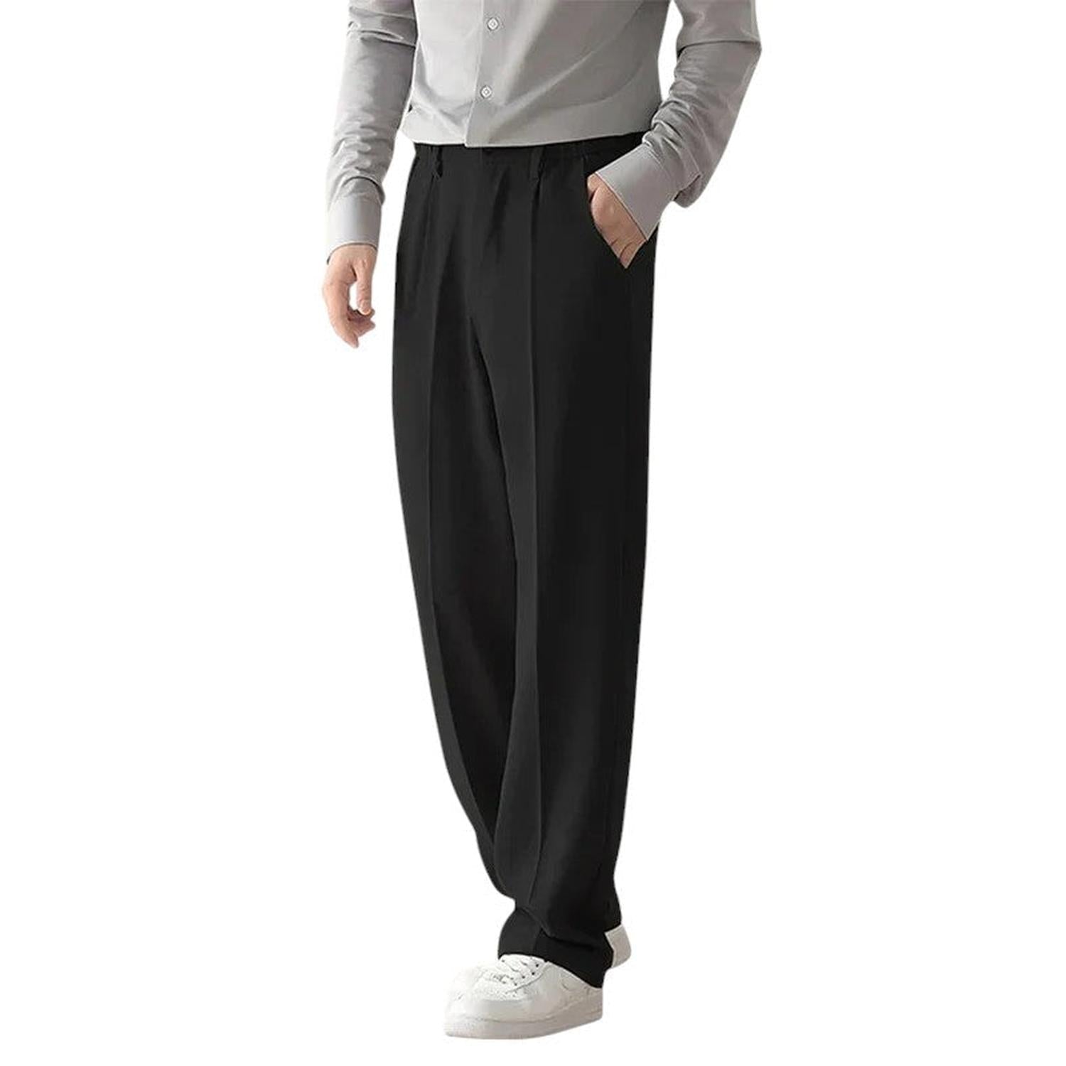 Trousers Men Formal Draped Design Relaxed Tailored Fit - Hudson Harper - Pants
