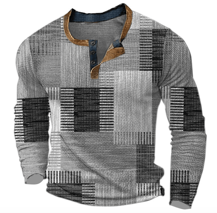 Waffle Knit Sweater Men Fashionable Warm Pullover - Hudson Harper - Men Sweaters