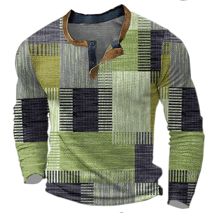 Waffle Knit Sweater Men Fashionable Warm Pullover - Hudson Harper - Men Sweaters