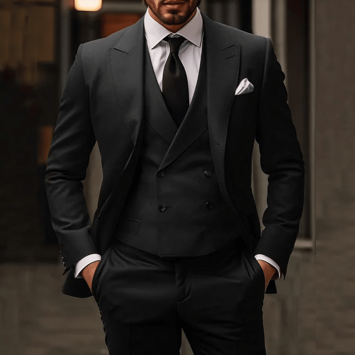 Wedding Suit Men Classic Three Piece Formal Design - Hudson Harper - 3 Piece suits