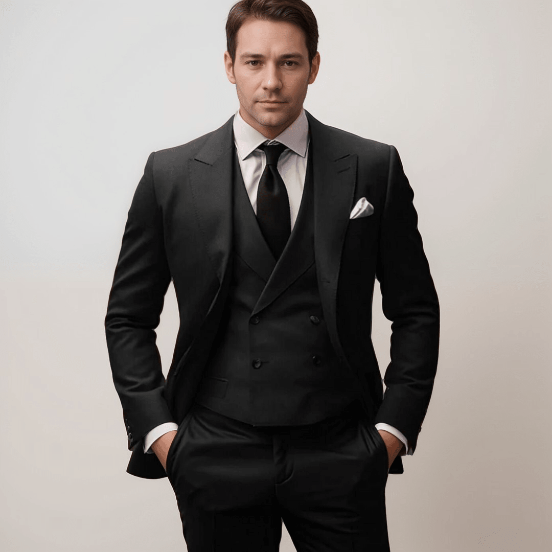 Wedding Suit Men Classic Three Piece Formal Design - Hudson Harper - 3 Piece suits