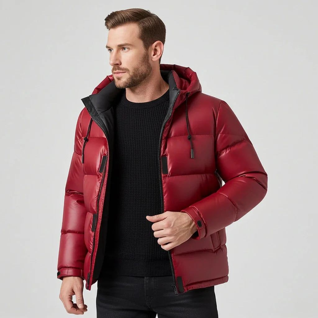Winter Jacket Men Hooded Design for Outdoor Cold Weather