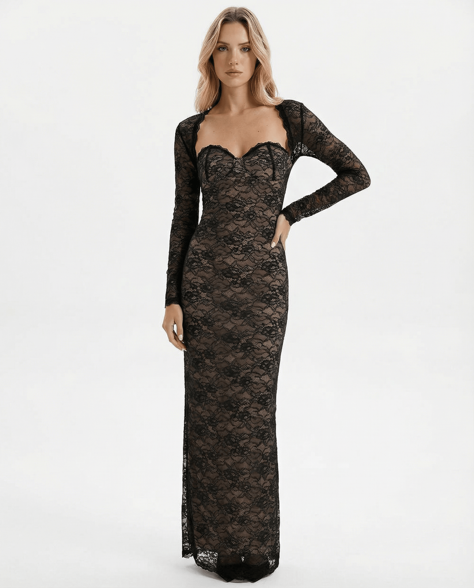 Women Maxi Dress Strapless Neckline Maxi Length Layered Style - Hudson Harper - Women Maxi Dress