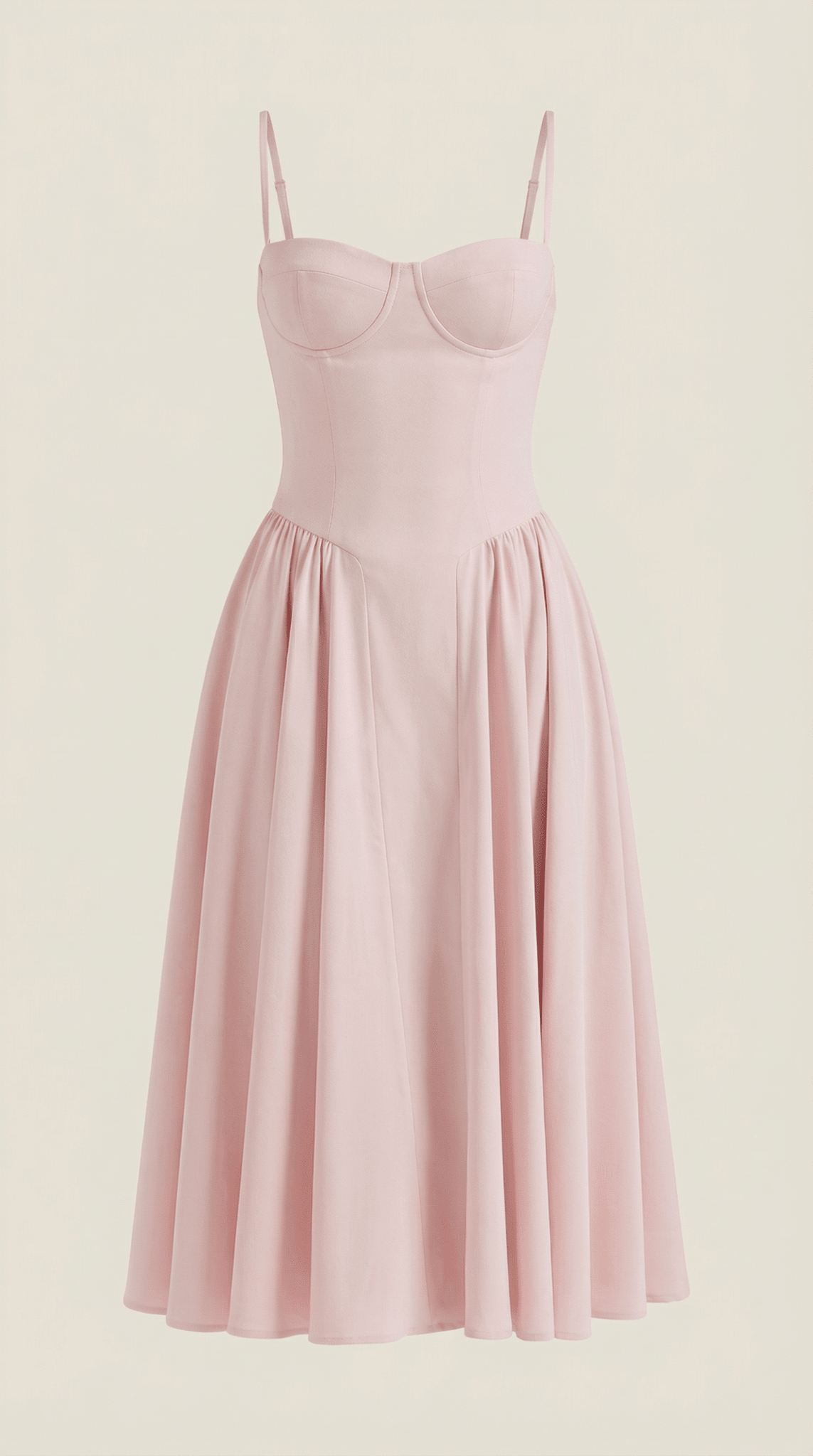 Women Midi Dress Corset Fit Sweetheart Neckline Design - Hudson Harper - Women Midi Dress