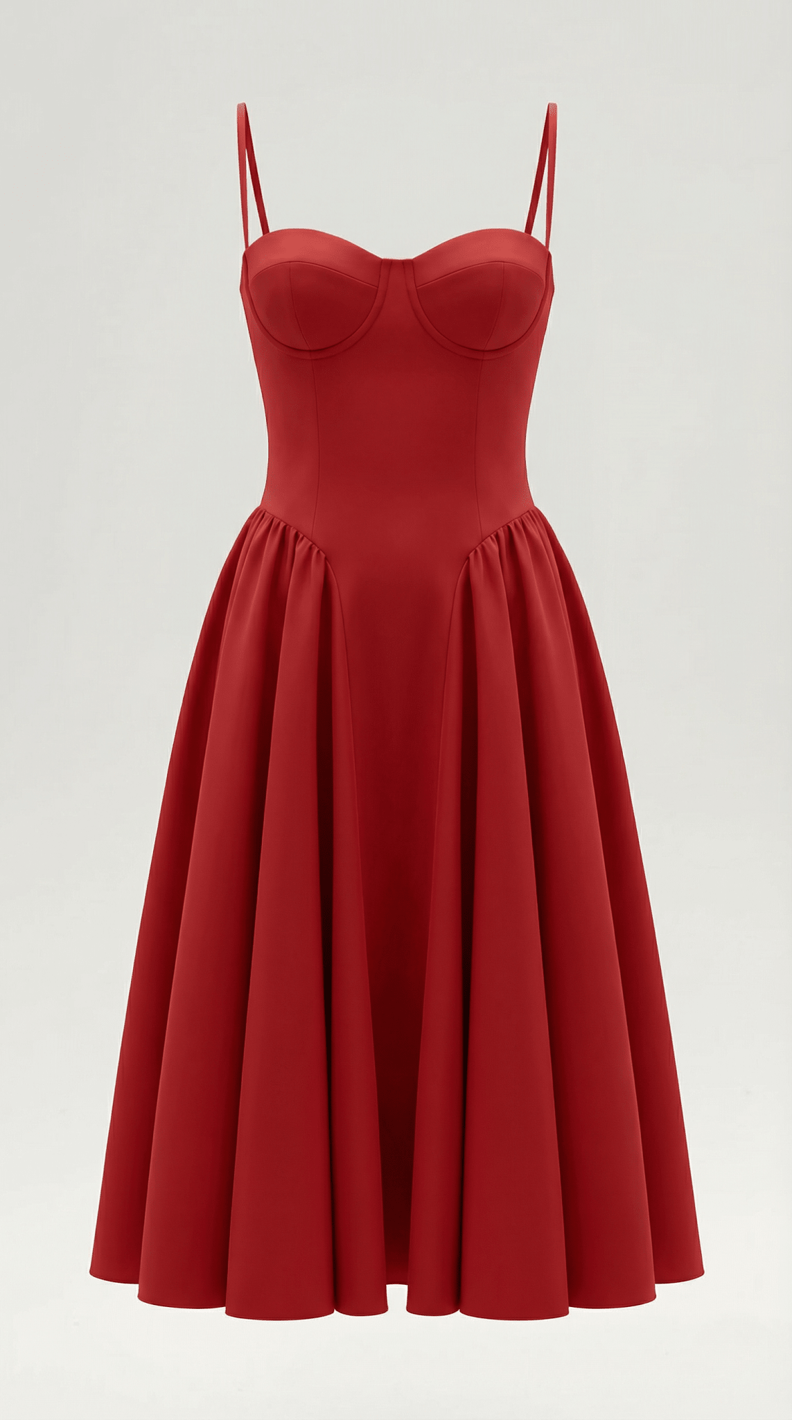 Women Midi Dress Corset Fit Sweetheart Neckline Design - Hudson Harper - Women Midi Dress