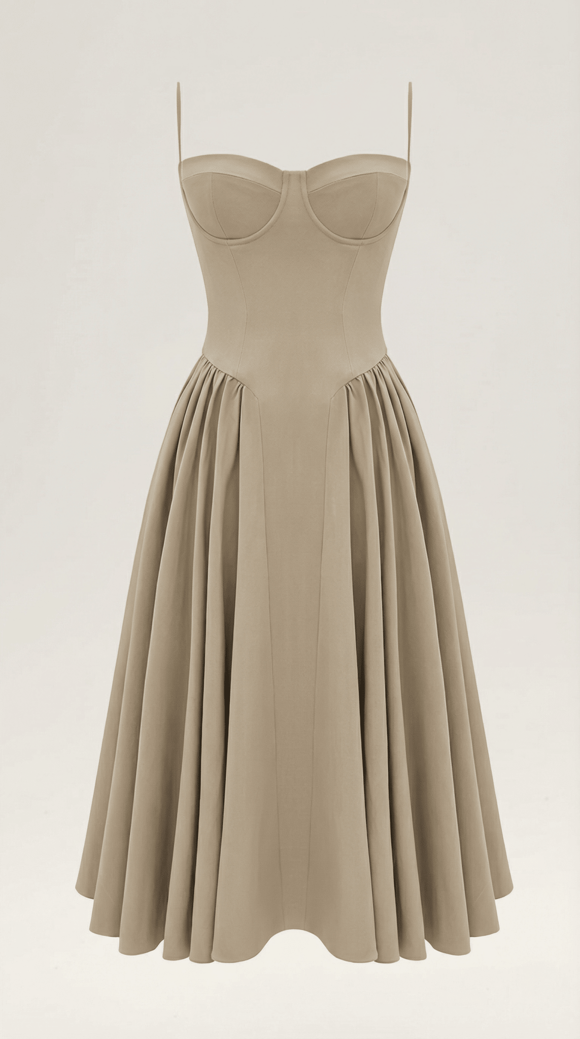 Women Midi Dress Corset Fit Sweetheart Neckline Design - Hudson Harper - Women Midi Dress