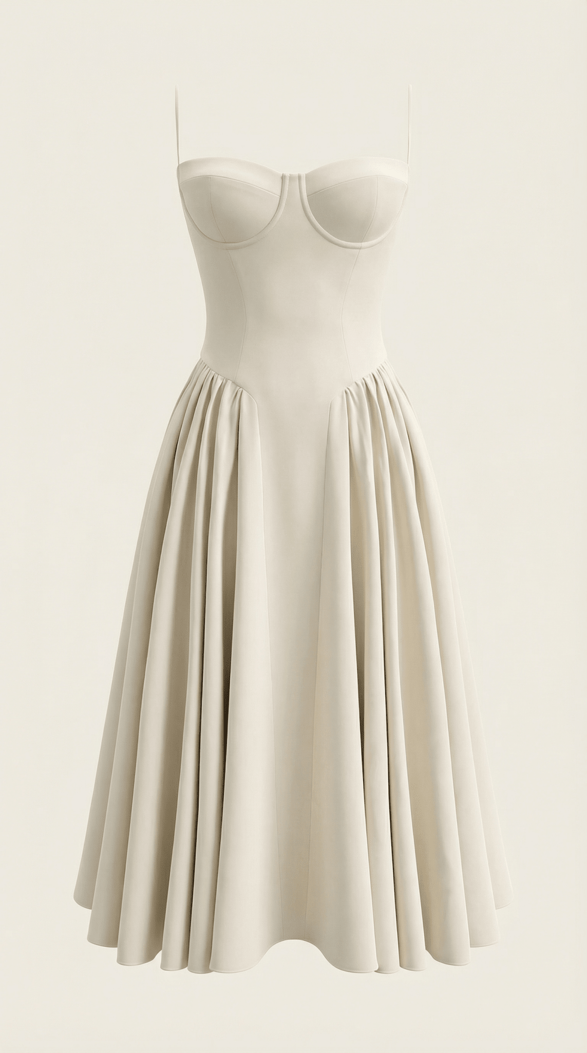 Women Midi Dress Corset Fit Sweetheart Neckline Design - Hudson Harper - Women Midi Dress