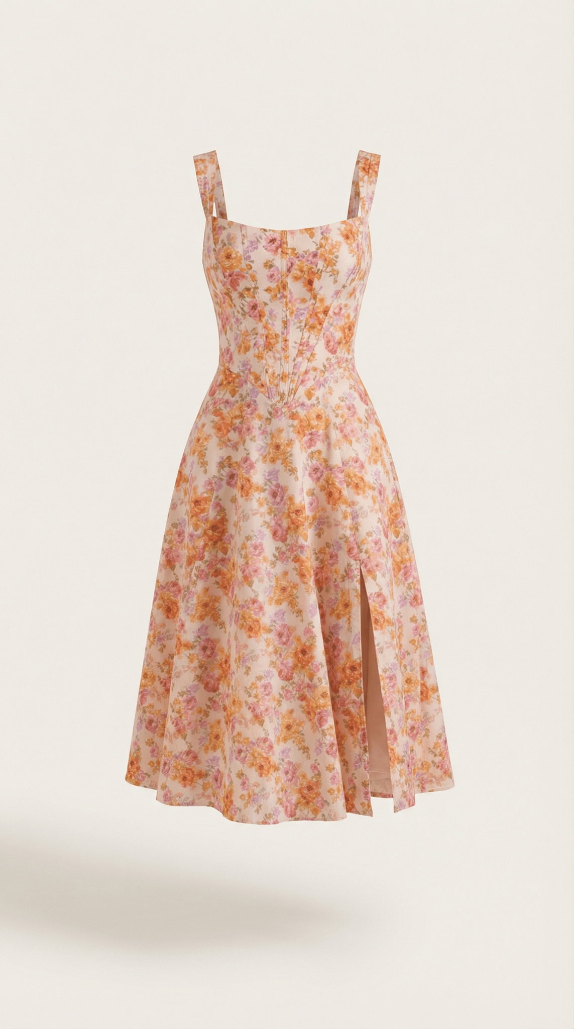 Women Midi Dress Sweetheart Neckline A - Line Silhouette - Hudson Harper - Women Midi Dress