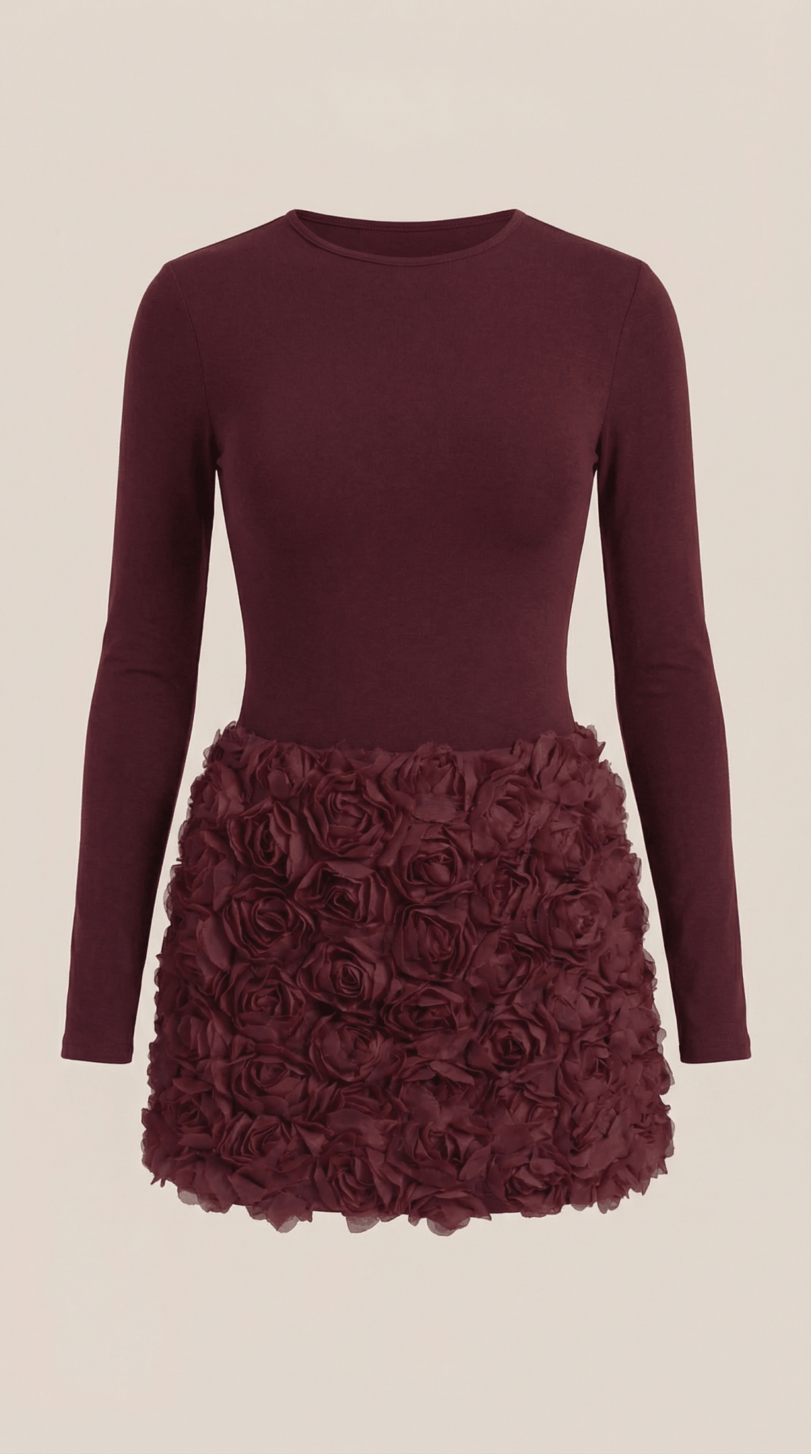 Women Mini Dress Long Sleeve Above Knee Fitted Silhouette - Hudson Harper - Women Mini Dress