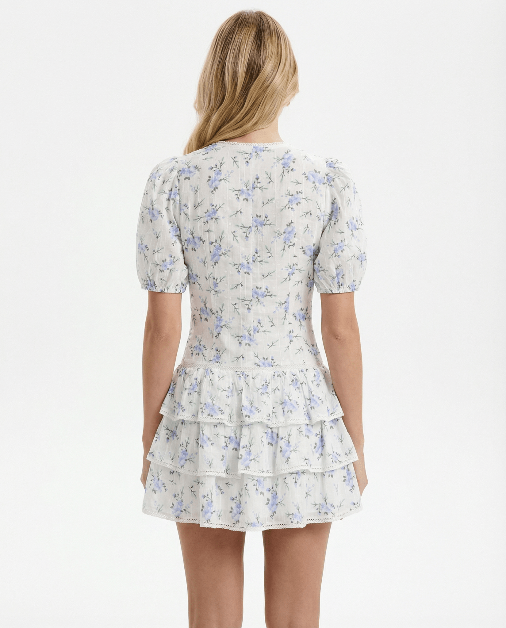 Women Mini Dress V - Neck Short Length Pull - On Closure Style - Hudson Harper - Women Mini Dress