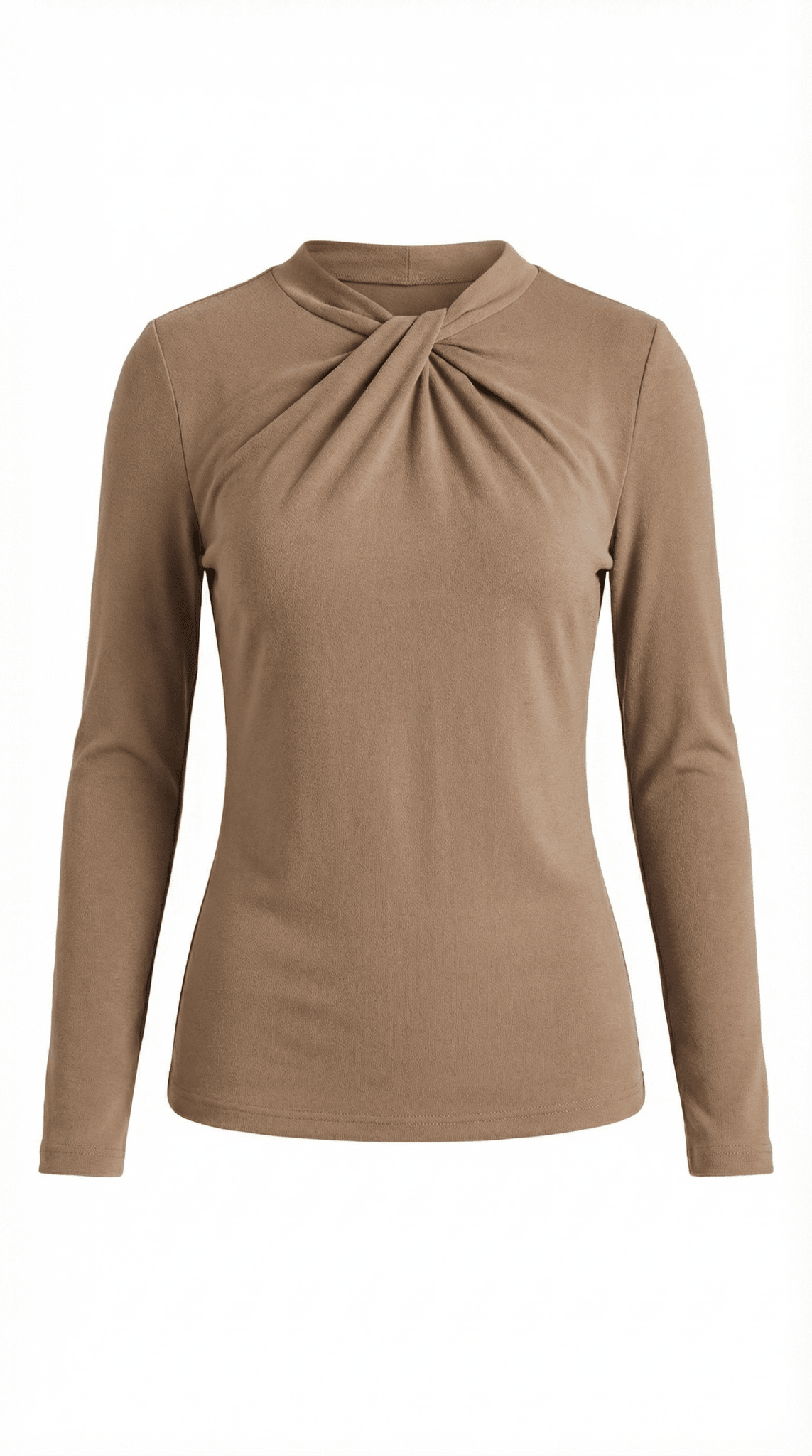 Women's Blouse — Long Sleeve Stand - Up Collar Regular Fit - Hudson Harper - Women Blouse