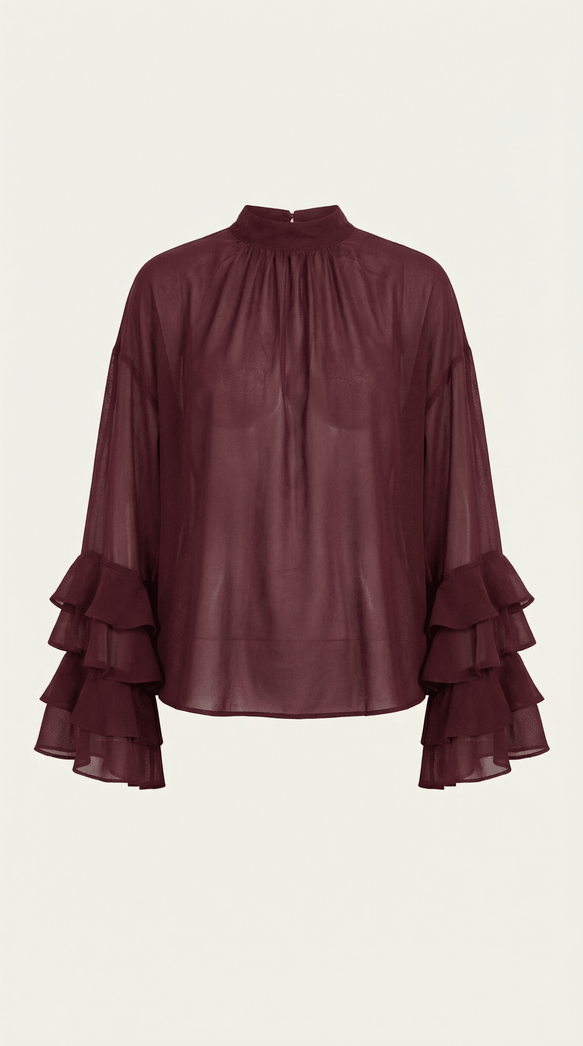 Women's Blouse — Raised Turtleneck Collar Pull - On Design - Hudson Harper - Women Blouse