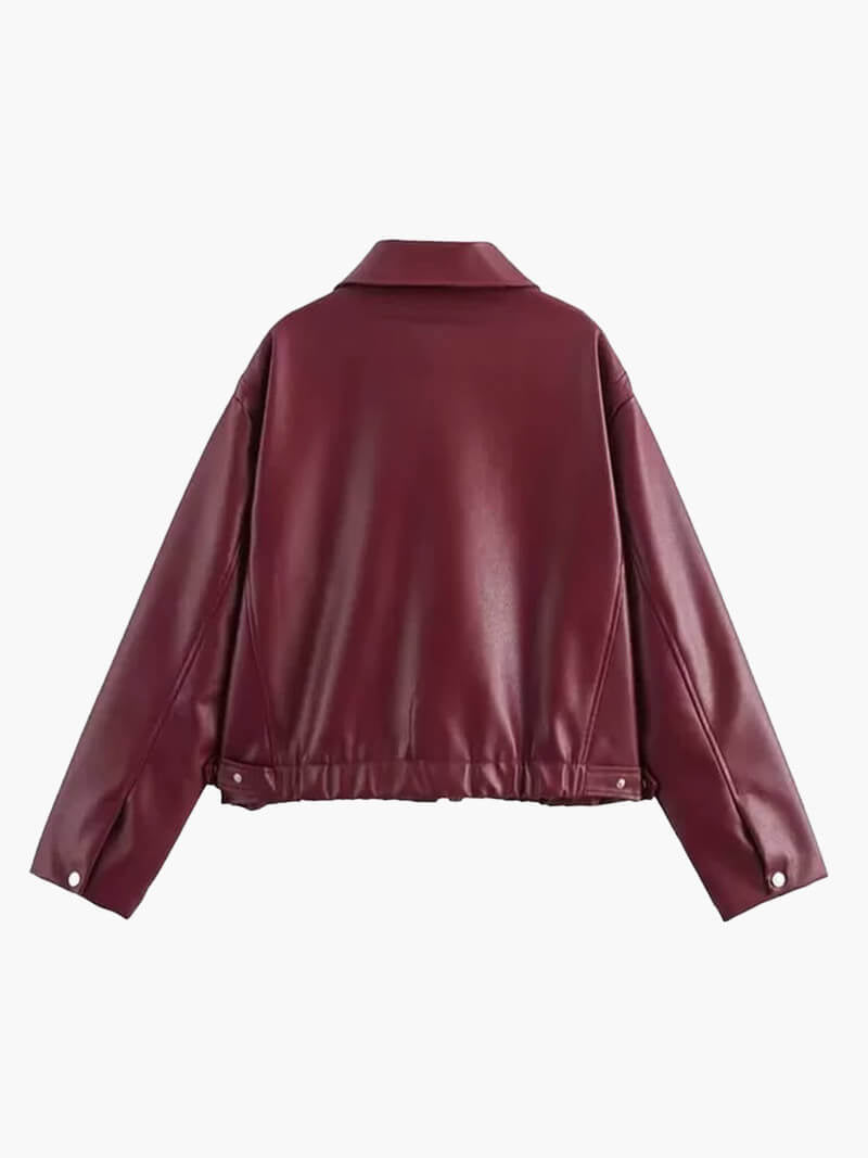 Women's Jacket — Front Zipper Closure Collared Neckline - Hudson Harper - Women Jacket