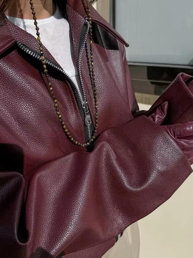 Women's Jacket — Front Zipper Closure Collared Neckline - Hudson Harper - Women Jacket