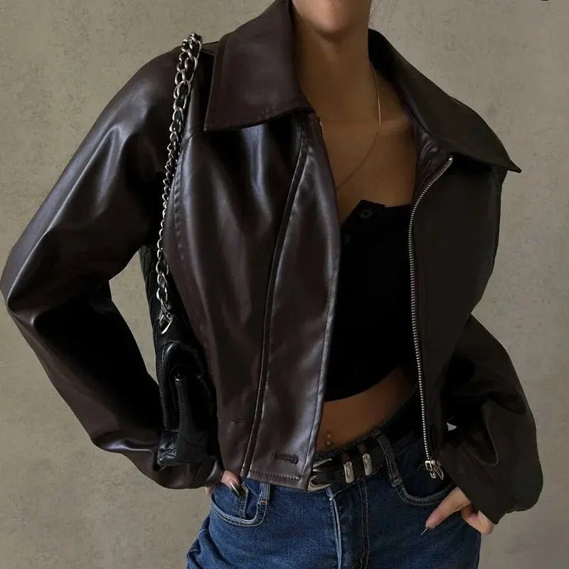 Women's Jacket — Oversized Fit Zipper Closure Casual Style - Hudson Harper - Women Jacket