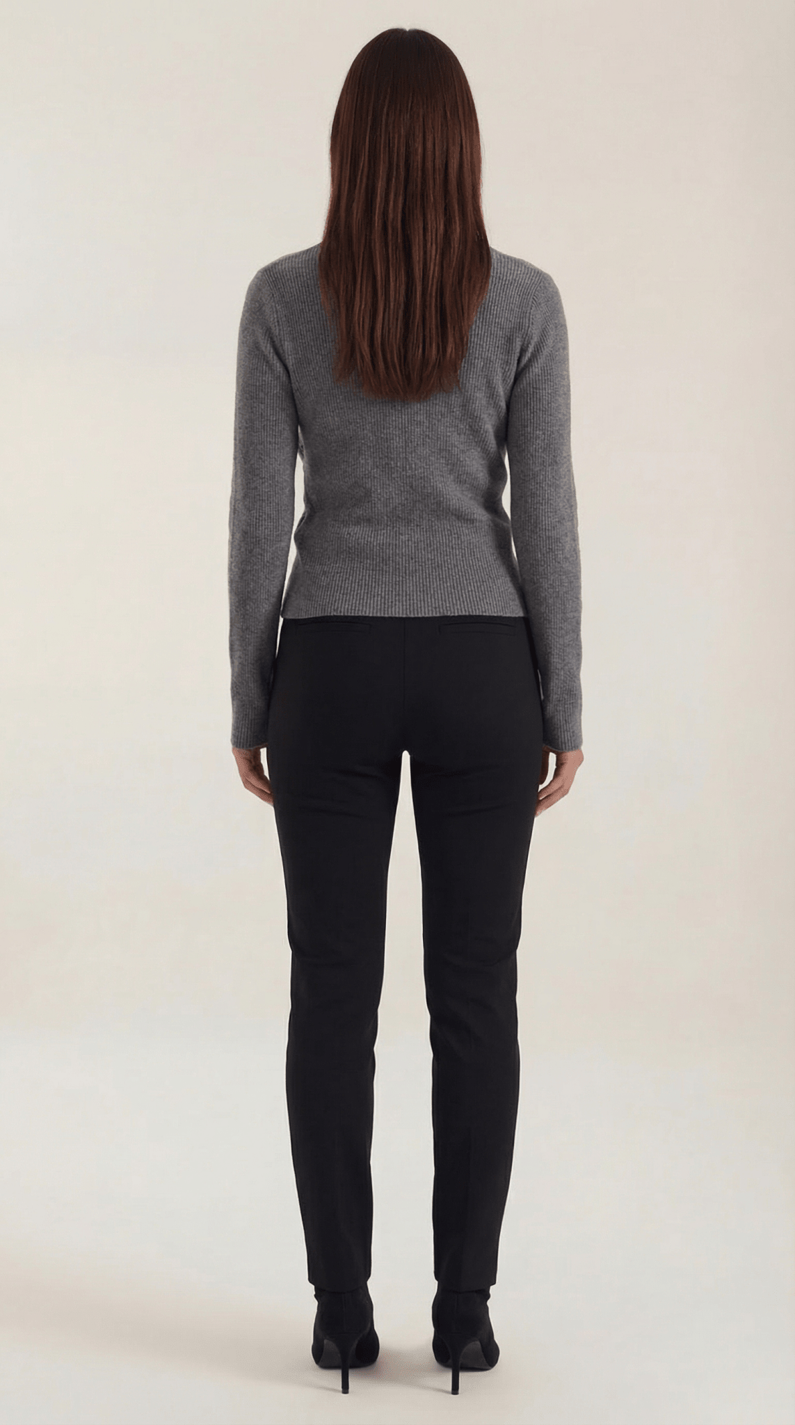 Women's Jumper — Close Fit Wrap Neckline Collar Design - Hudson Harper - Women Sweater