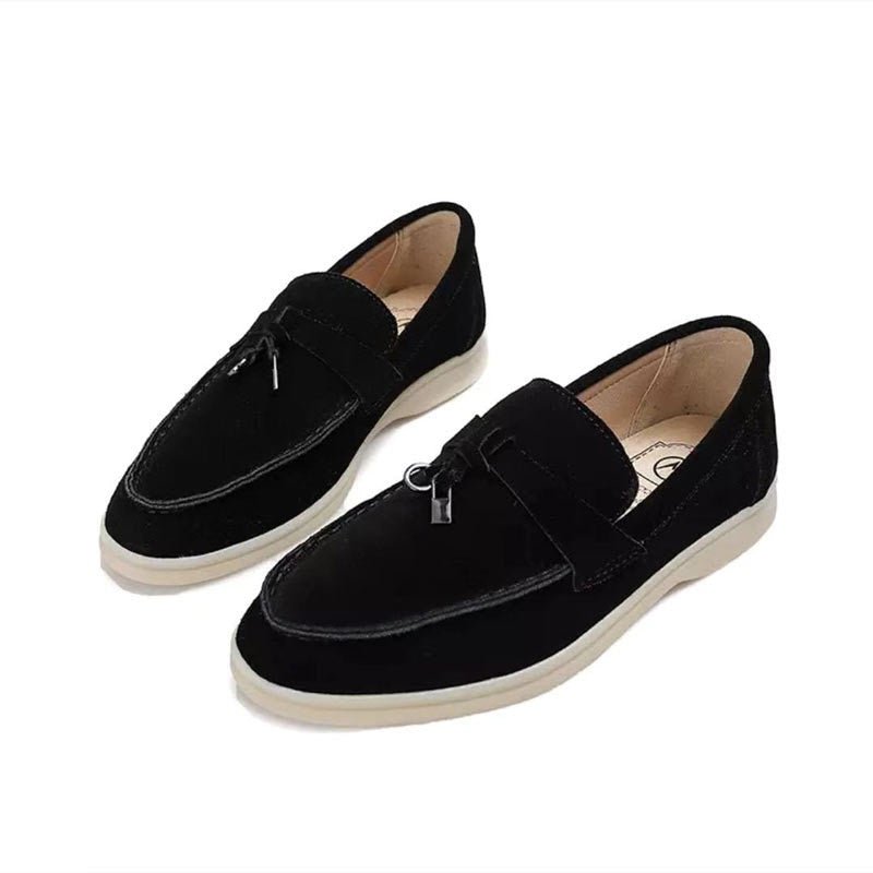 Women's Loafers — Slip - On Flat Sole Low Profile Closed Design - Hudson Harper - Women Loafers