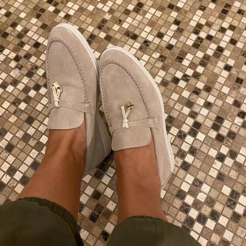Women's Loafers — Slip - On Flat Sole Low Profile Closed Design - Hudson Harper - Women Loafers