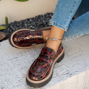 Women's Loafers — Slip - On Thick Sole Tread Outsole Design - Hudson Harper - Women Loafers