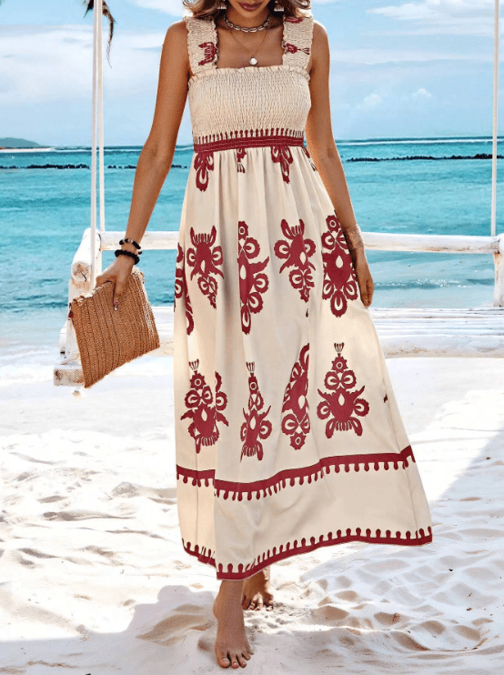 Women's Maxi Dress — Bohemian Style Loose Fit Summer Design - Hudson Harper - Women Maxi Dress