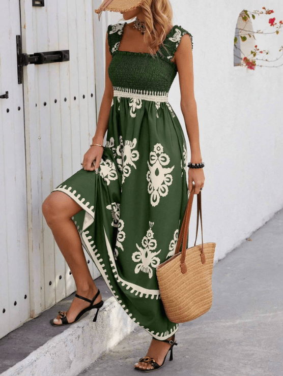 Women's Maxi Dress — Bohemian Style Loose Fit Summer Design - Hudson Harper - Women Maxi Dress