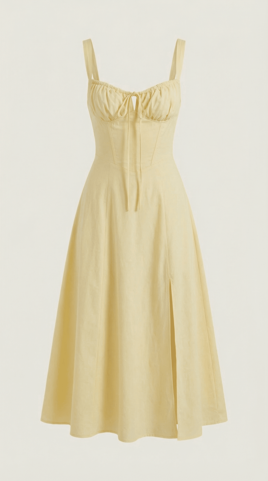Women's Midi Dress - A - Line Sweetheart Neckline Lace - Up Front - Hudson Harper - Women Midi Dress