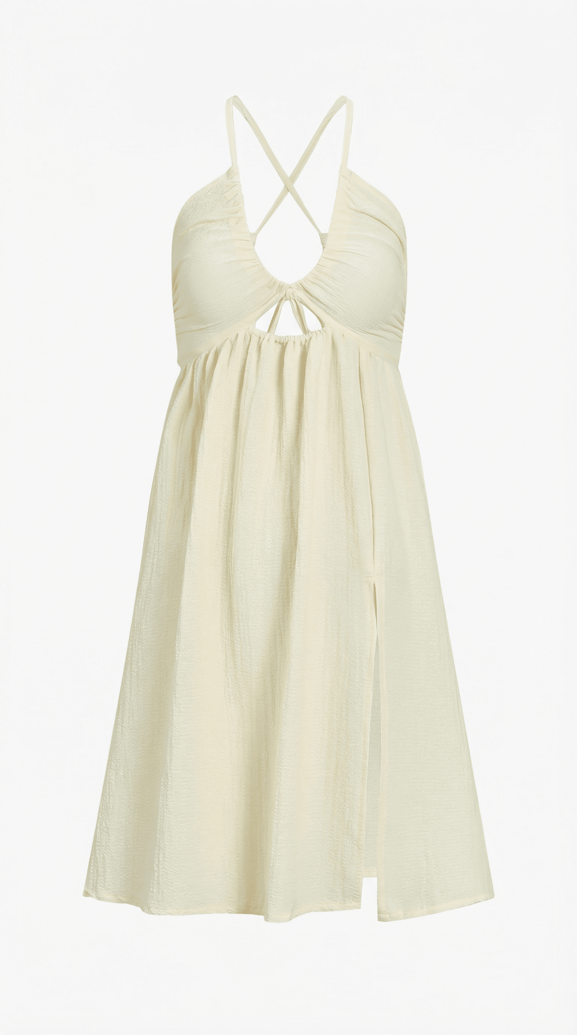 Women's Midi Dress - Adjustable Straps & Skirt Slit Detail - Hudson Harper - Women Midi Dress