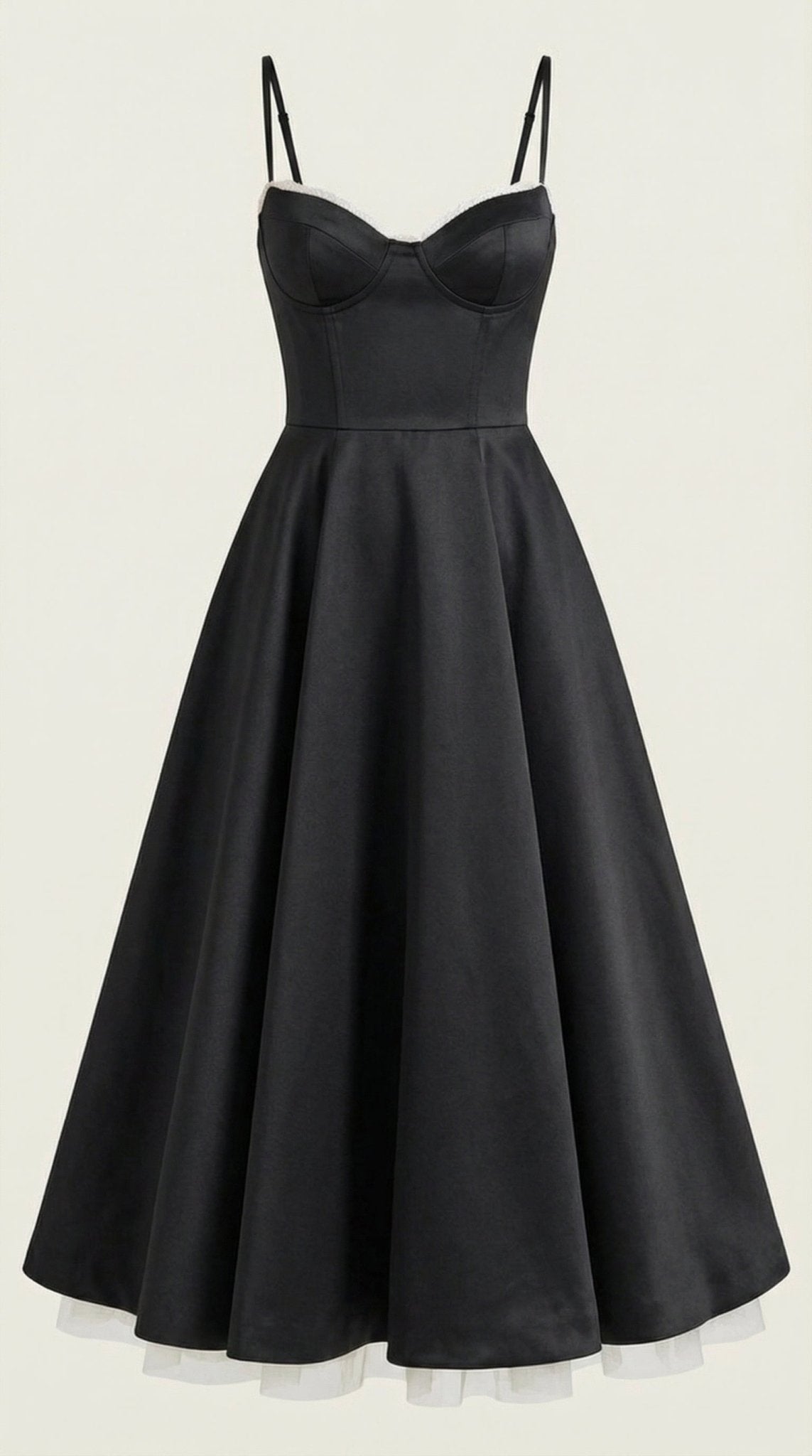 Women's Midi Dress - Sweetheart Neckline & Spaghetti Straps - Hudson Harper - Women Midi Dress