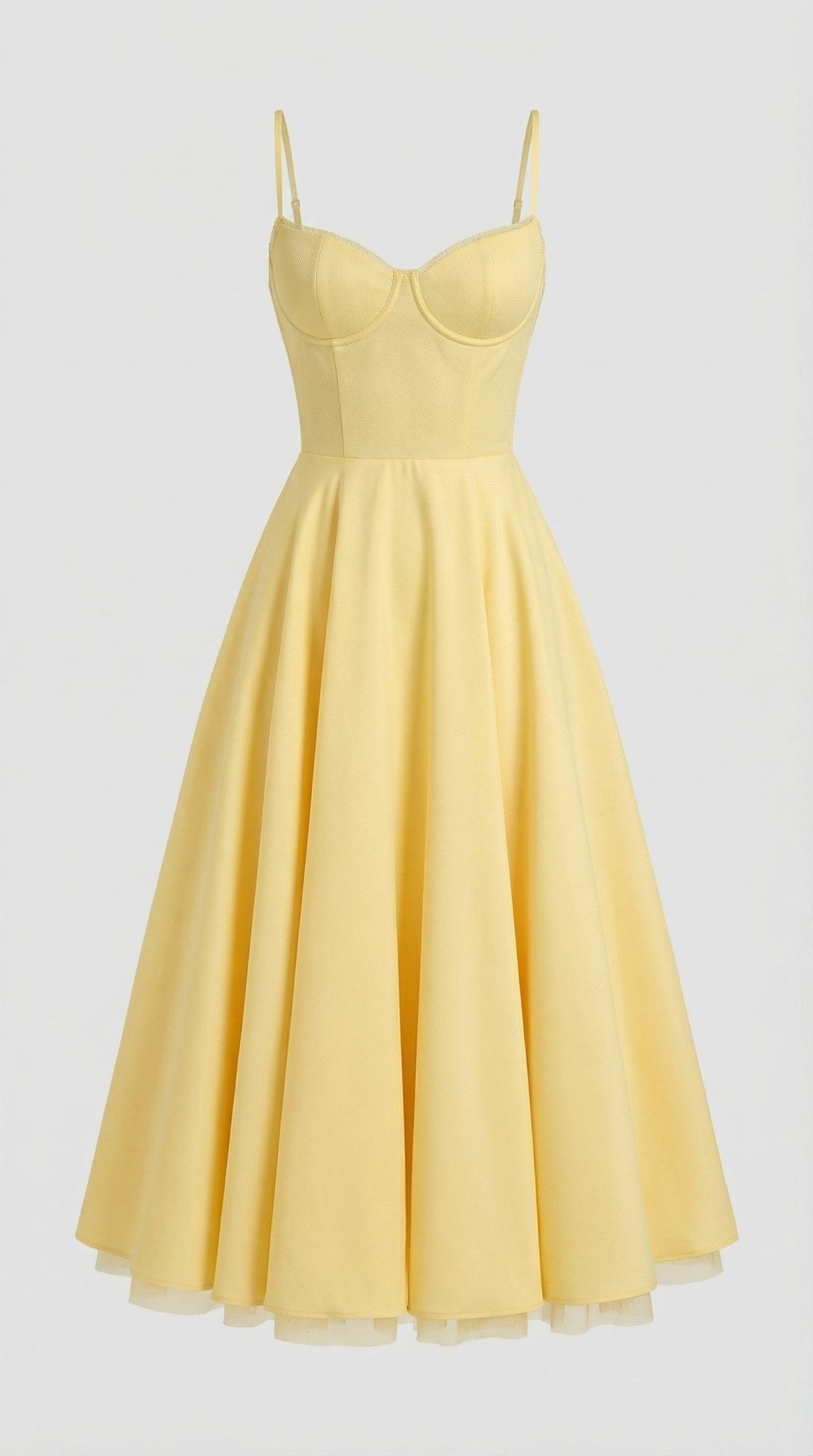 Women's Midi Dress - Sweetheart Neckline & Spaghetti Straps - Hudson Harper - Women Midi Dress