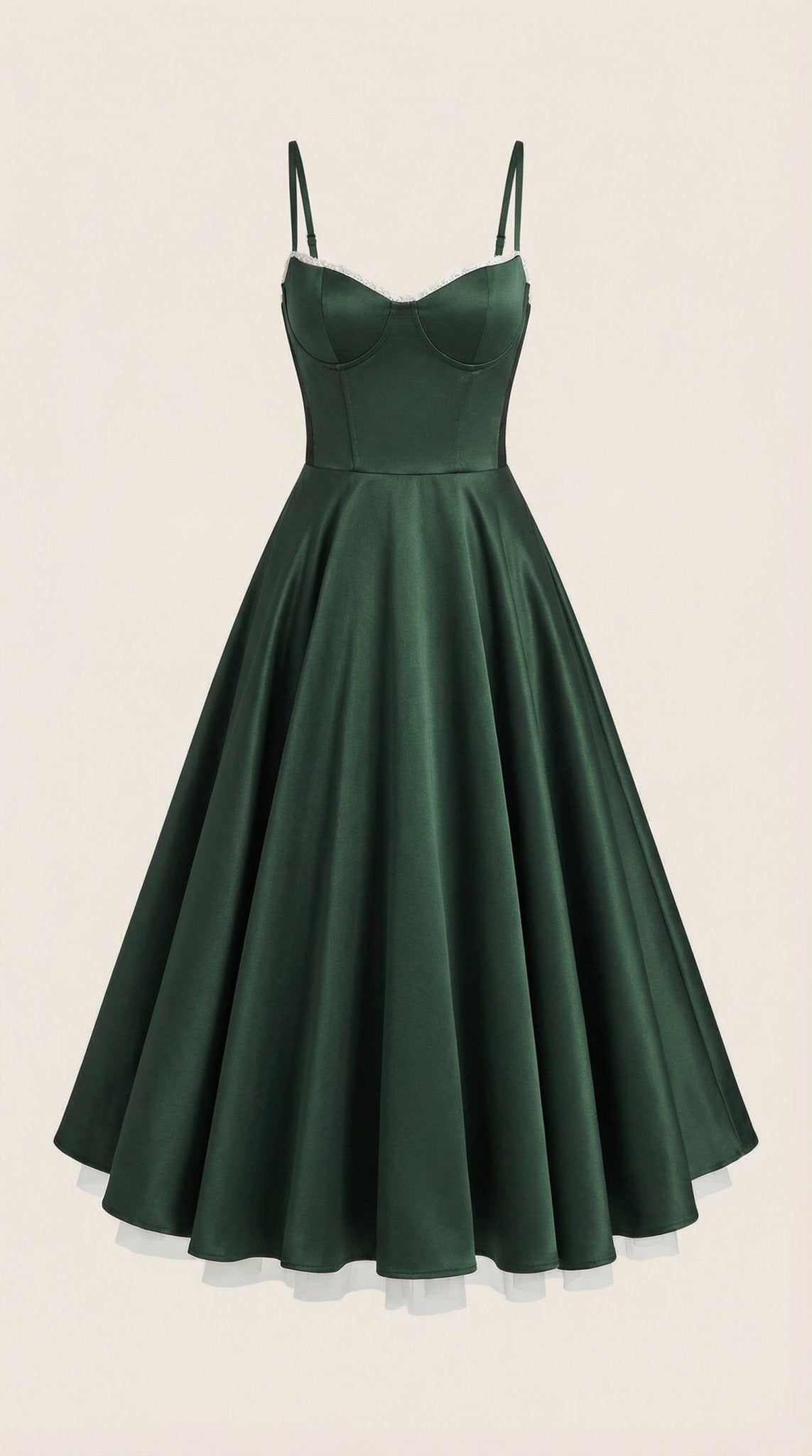 Women's Midi Dress - Sweetheart Neckline & Spaghetti Straps - Hudson Harper - Women Midi Dress