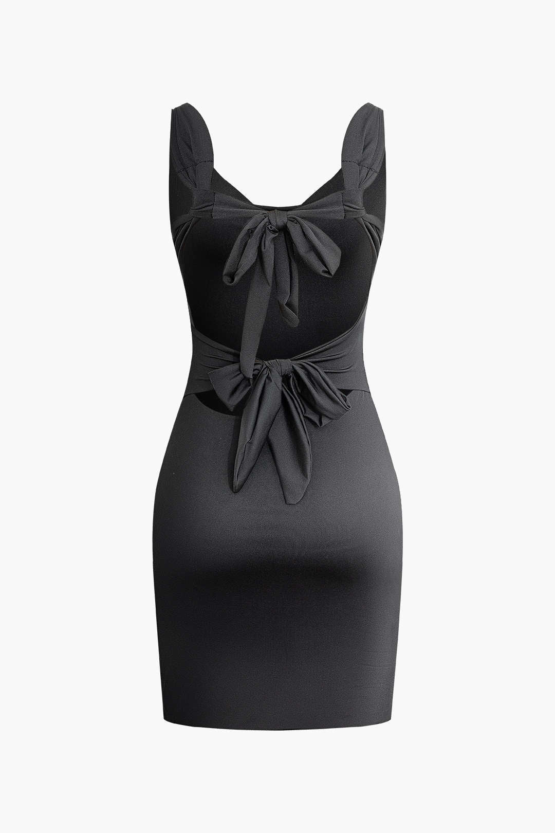Women's Midi Dress — Sweetheart Neckline Tie Straps Flared Skirt - Hudson Harper - Women Mini Dress